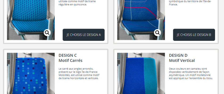 Transports publics en IDF : Choisissez les sièges de demain !