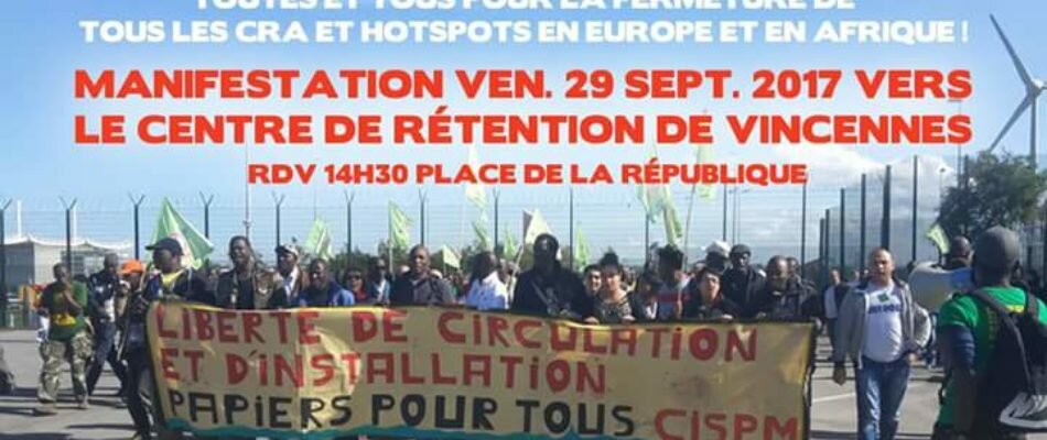Manifestation d’immigrés clandestins à Paris