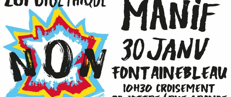 Fontainebleau: mobilisation contre le projet de loi de bioéthique