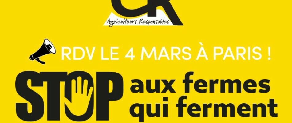 4 mars: mobilisation du monde agricole à Paris